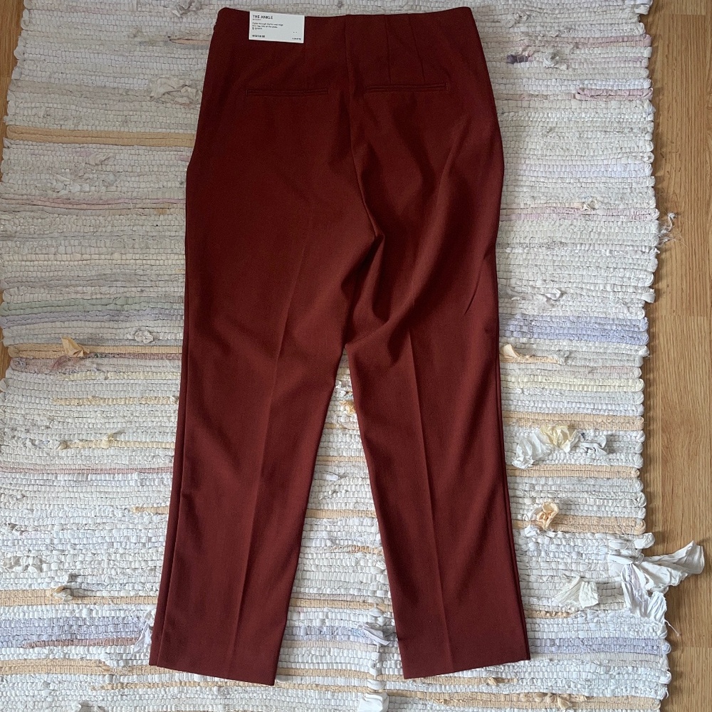 NWT Ann Taylor Burnt Orange The Ankle in Curvy High Rise Pants / Trousers - Picture 7 of 7